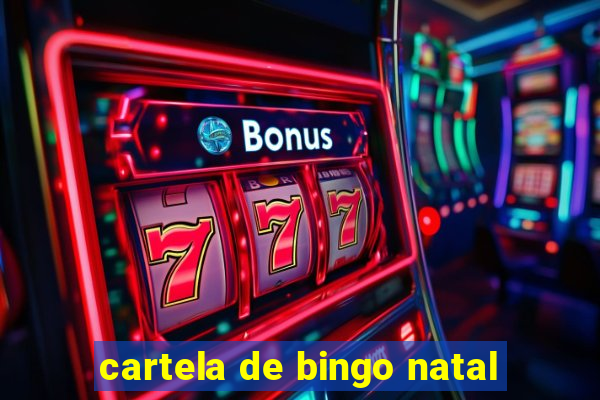 cartela de bingo natal